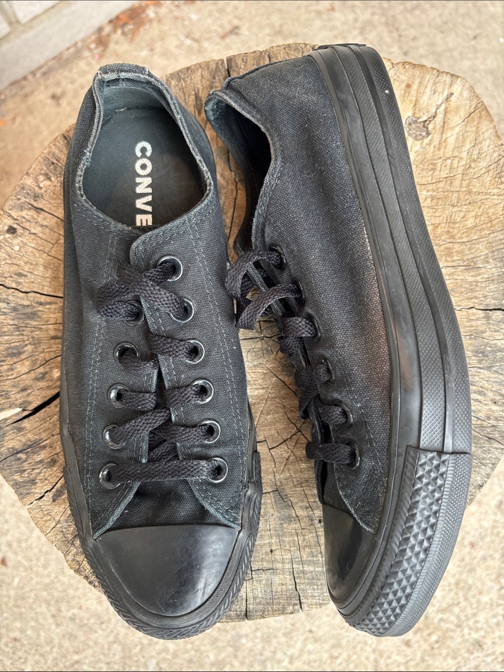 Converse Chuck Taylor Low Monochrome Black Womens 7/Mens 5